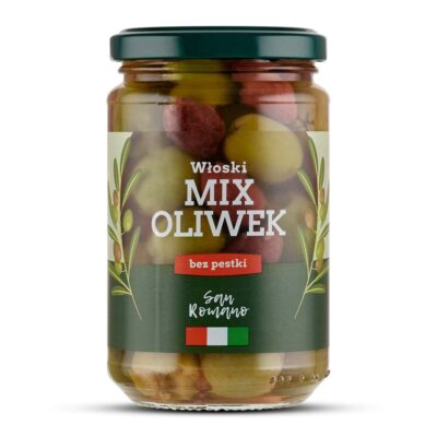 Oliwki-włoski mix oliwek bez pestki 314ml / Mieszanka trzech rodzajów oliwek