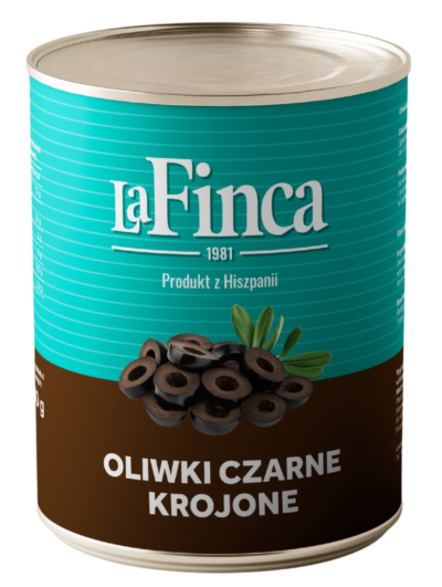 Oliwki czarne krojone 3000g / 1560g La Finca
